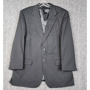Stanley‎ Blacker 2 Piece Suit Mens 43R 37W Charcoal Grey Herringbone Wool Blend